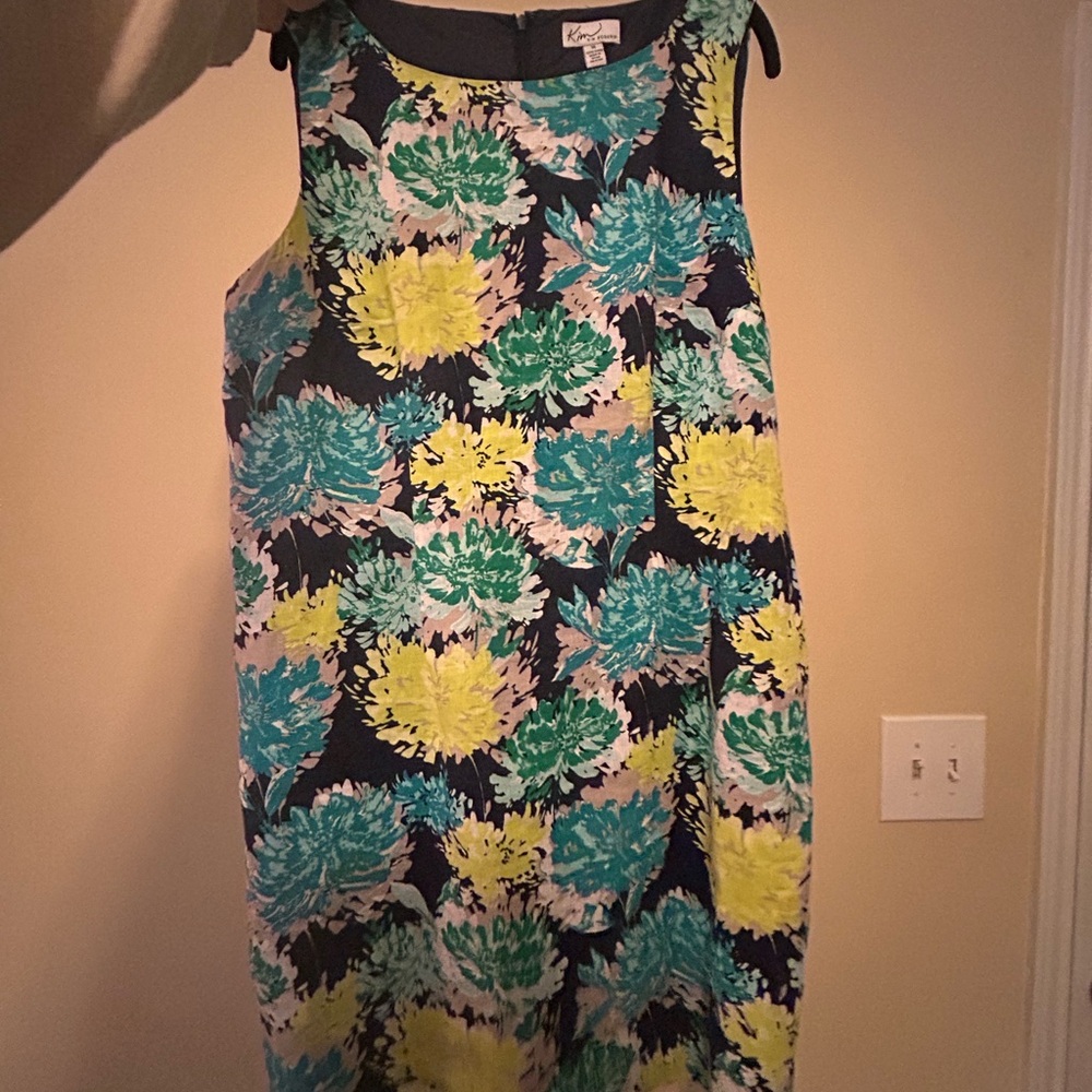 Kim Rogers Teal and White Floral Dress